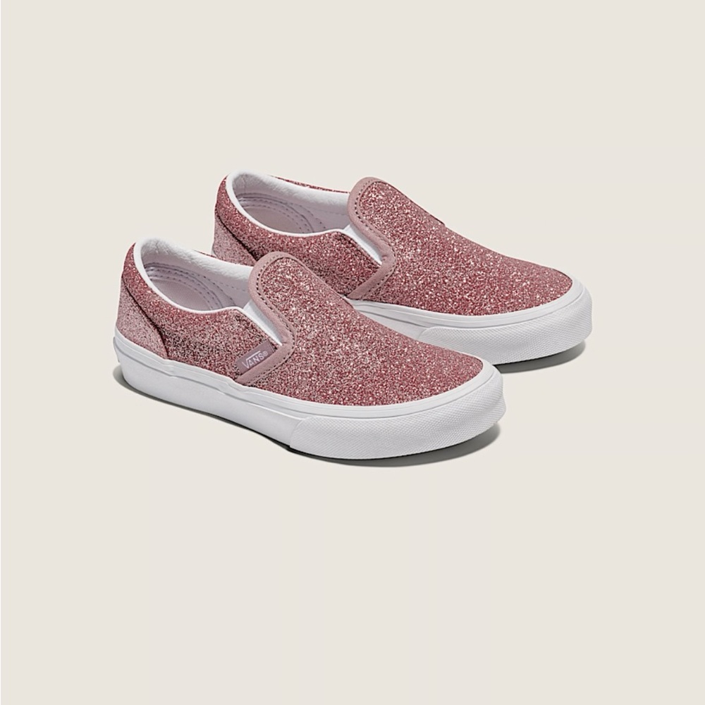 Vans Kids Sparkly Slip-On Sneakers - Pink Glitter
